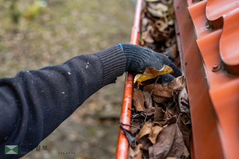 빗물받이 기능의 홈통과 홈통에 연결된 수직 배수관은 최소 연 1회 이상 청소해야 한다. 낙엽이나 이물질로 쉽게 막히는 경우라면 더 자주 점검하는 것이 바람직하다.<사진=Shutterstock>