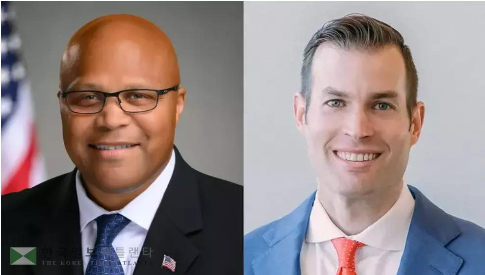 4월7일 결선투표에 진출한 민주당 션 해리스(왼쪽) 후보와 공화당 클레이 후보.