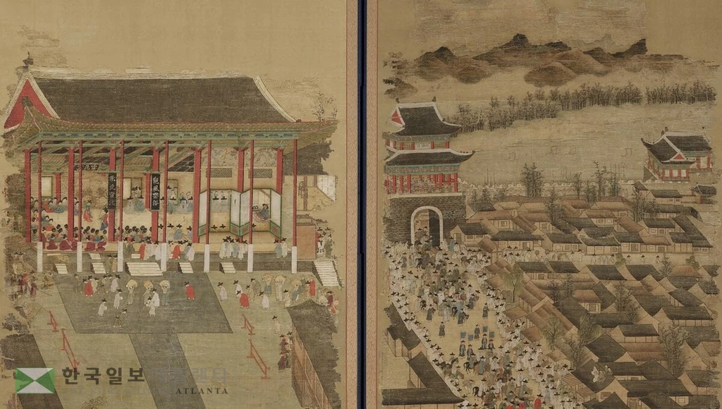 '평안감사도과급제자환영도' 부분미국 피보디에식스박물관 소장품 [국외소재문화유산재단 제공. 재판매 및 DB 금지]