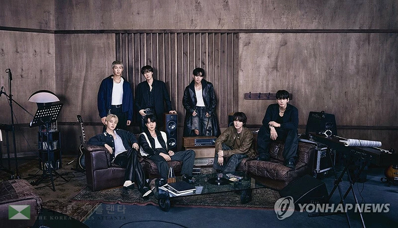 그룹 방탄소년단(BTS)이 완전체 앨범 '아리랑'(ARIRANG)을 20일 발표했다. 2022년 6월 앤솔러지 앨범 'Proof' 이후 3년 9개월 만의 신보다. 사진은 그룹 방탄소년단(BTS). 2026.3.20 [빅히트뮤직 제공. 재판매 및 DB 금지]