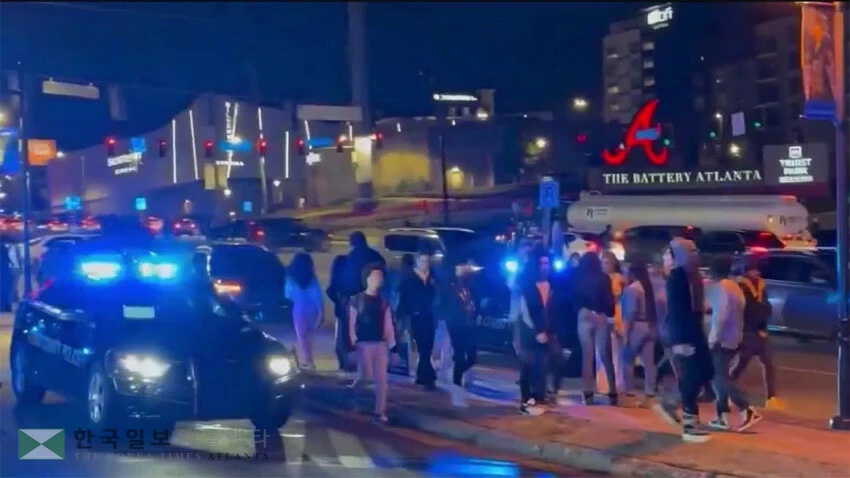 애틀랜타에서 일어난 청소년 난동 모습. <사진=FOX5 TV 화면 캡처>