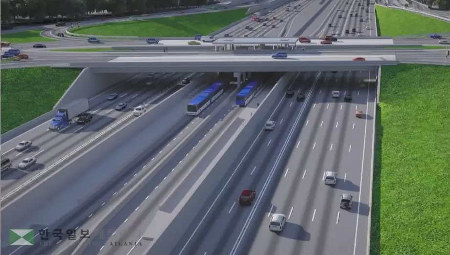 내달 본격 착공되는 400번 도로 유료도로 공사는 우선 출구와 인터체인지 구간 공사부터 시작된다. 400번 도로 공사 조감도. <사진=GDOT 제공>