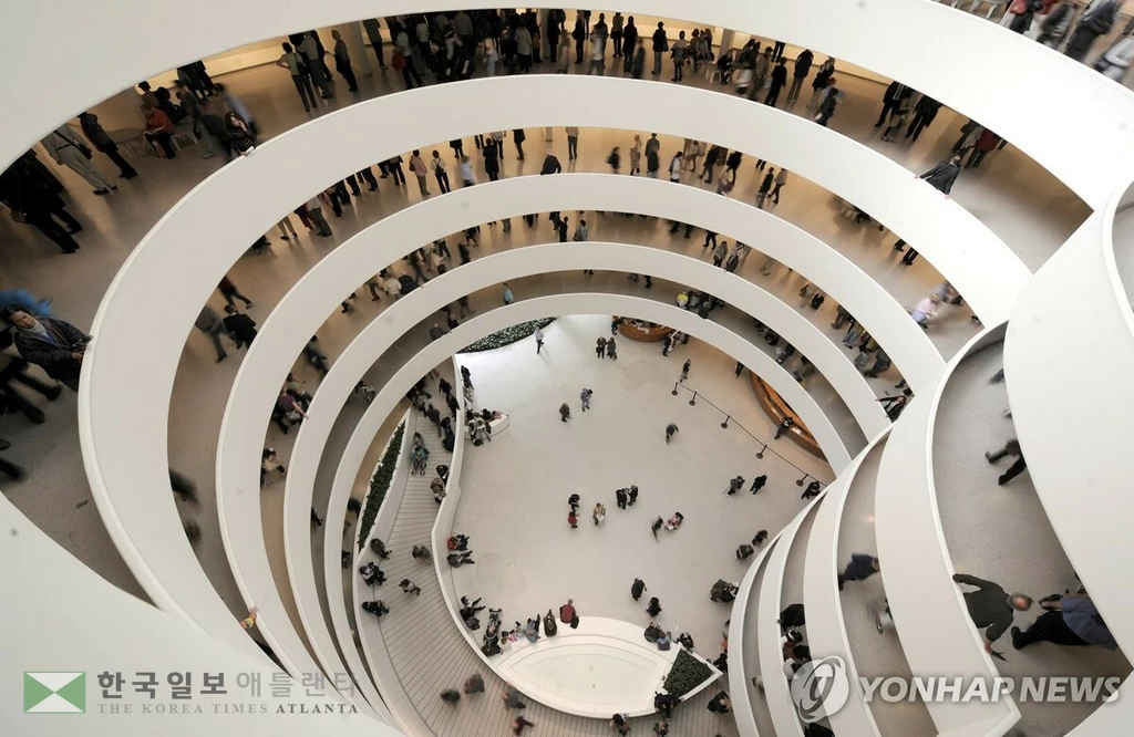 뉴욕 구겐하임 미술관의 나선형 구조[EPA=연합뉴스. 재판매 및 DB 금지]