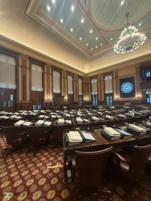 조지아 주의회는 2일 입회회기를 종료하고 무기한 휴회에 돌입했다. 사진은 주하원 모습.