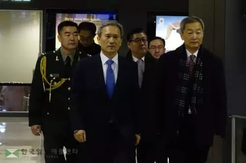 김관진 국가안보실장 워싱턴 도착