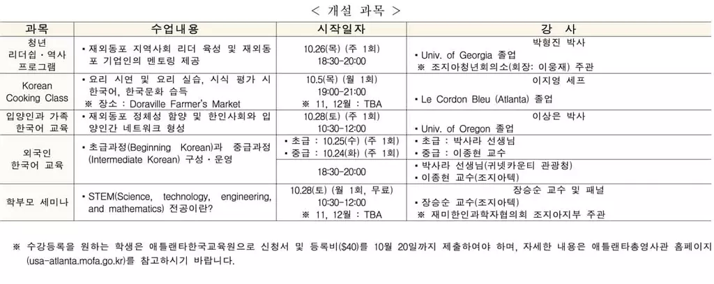 한국교육원 첫 수강생 모집