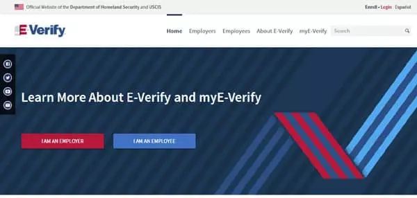 이민국 E-Verify 웹사이트 개설