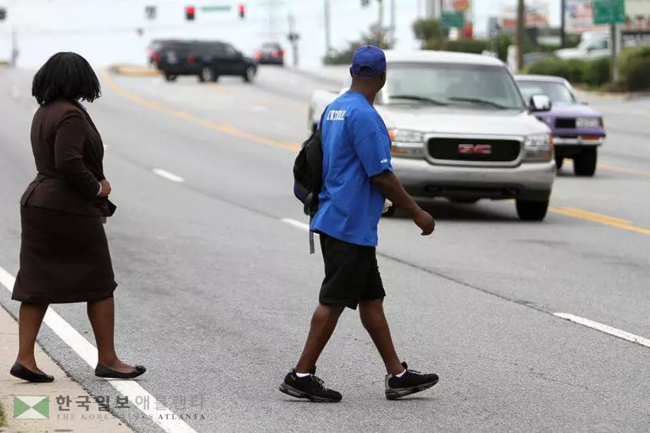 조지아 보행자 사망증가 전국평균 10배