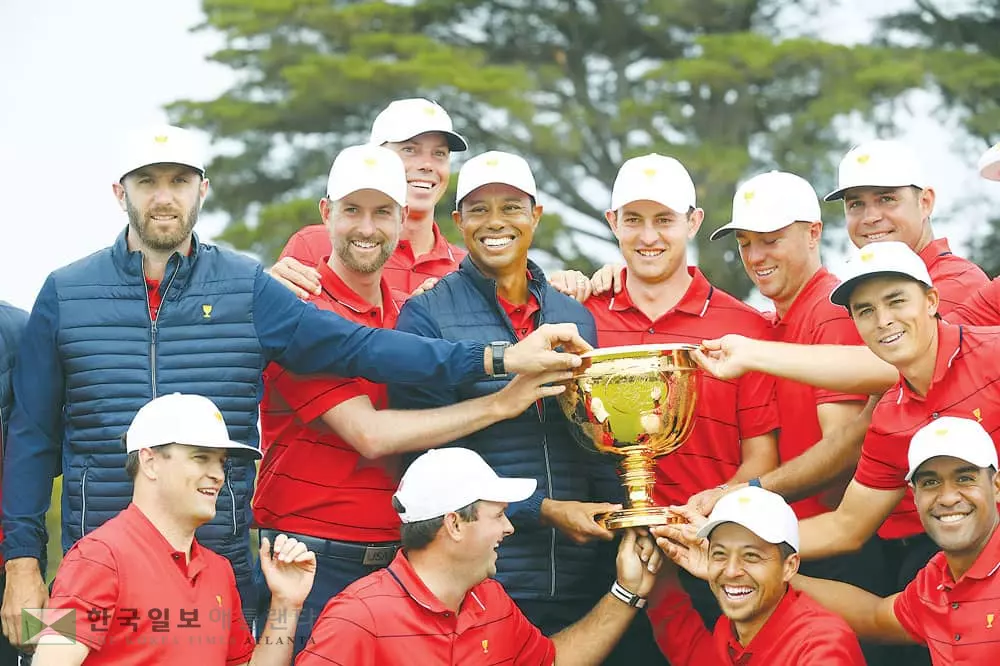 우즈가 이끈 미국팀 ‘프레지던츠컵’ 8연승 쾌거