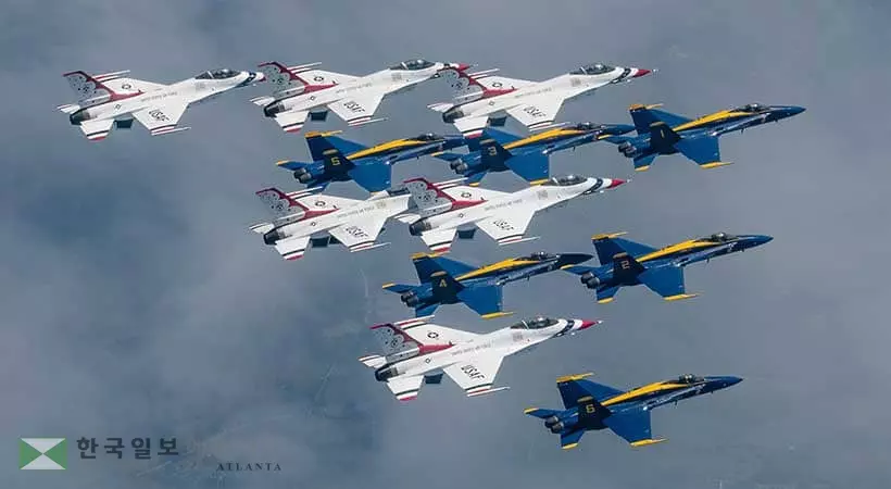 애틀랜타 상공에 펼쳐진 ‘감사 에어쇼’