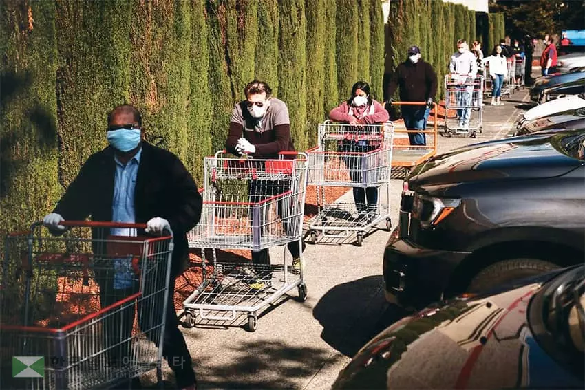 마켓서 거리두기 안 지키면“NO”말하라