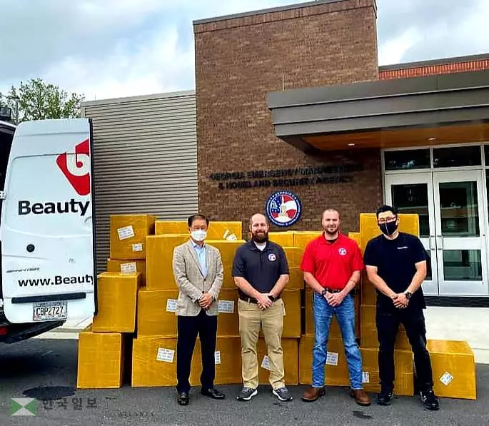 뷰티마스터, 조지아주에 마스크 10만장 기부