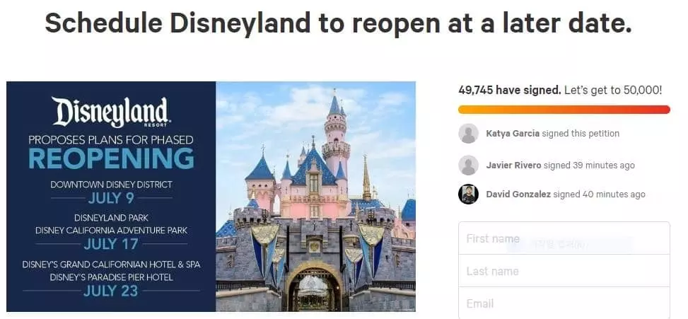 "목숨 건 도박"…'디즈니랜드 문 열지 마라' 청원 확산