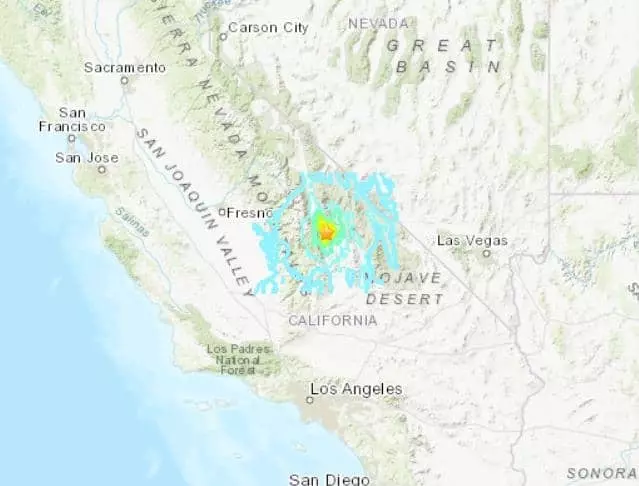 캘리포니아서 규모 5.8 지진…산악지대 '우르릉'