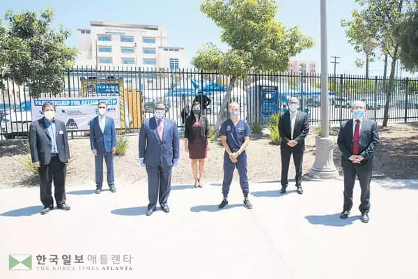 현대차, LA 코로나검사센터에 10만달러 전달