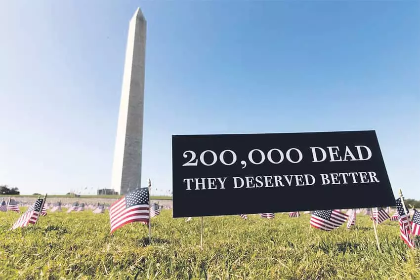 미 사망자 20만… 전쟁보다 무서운 코로나