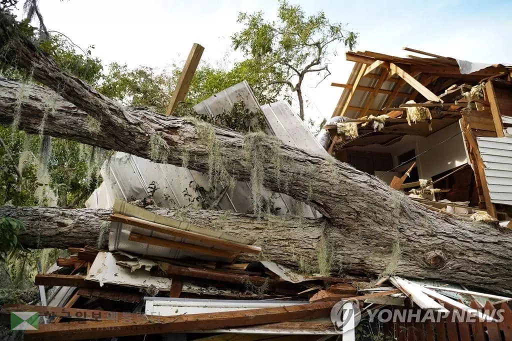 허리케인 아이다에 파괴된 루이지애나주 주택[AFP=연합뉴스 자료 사진]