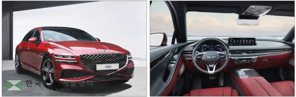 제네시스 G80 스포츠 캐번디시 레드 색상. [사진제공=현대차]

