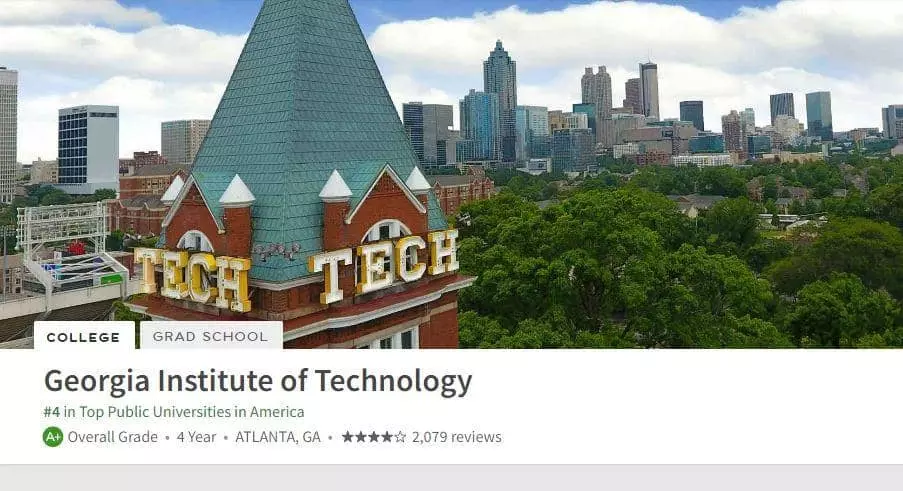 조지아주 최고 대학은 조지아텍
