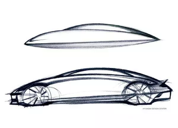  아이오닉 6의 디자인 컨셉트 스케치 [현대차 제공]