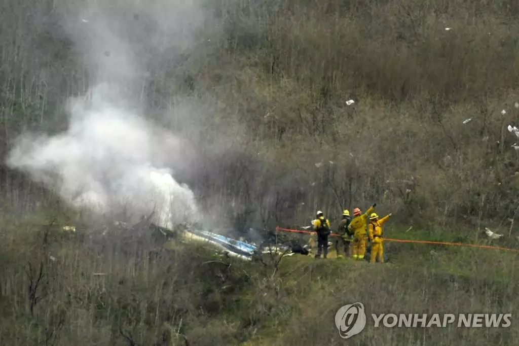 코비 브라이언트 헬기사고 현장[연합뉴스 자료사진. DB 및 재판매 금지]