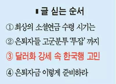 은퇴하면 고국 가서 살까?… 달러화 강세 속 한국행 고민