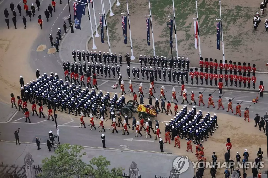 여왕의 장례행렬[연합뉴스 자료사진. 재판매 및 DB 금지]