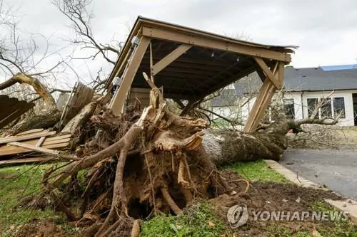 토네이도가 지나간 텍사스주의 한 마을[댈러스 모닝 뉴스]