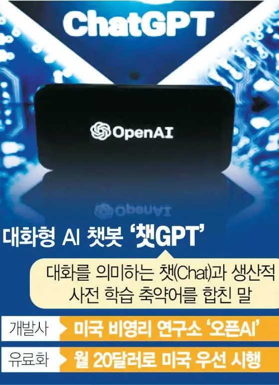 선풍적 화제 ‘챗GPT(인공지능 챗 봇)’… 월 20달러 구독모델 내놨다