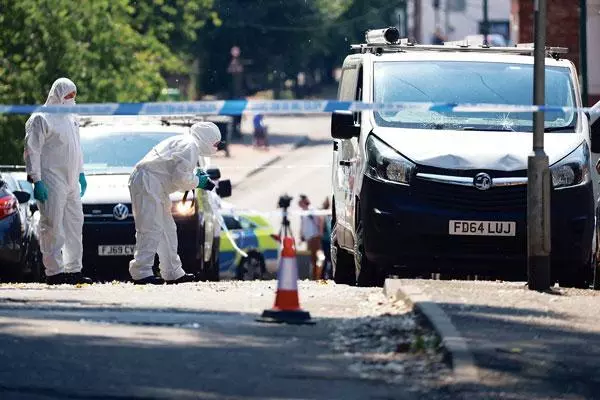  경찰이 영국 노팅엄에서 발생한 사고를 조사하고 있다. [로이터]
