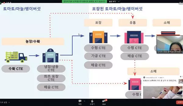  안다미 퓨처센스 대표가 9일 총영사관 웹세미나에서 FDA 규제 변화와 관련해 설명하고 있다. [LA 총영사관 제공]